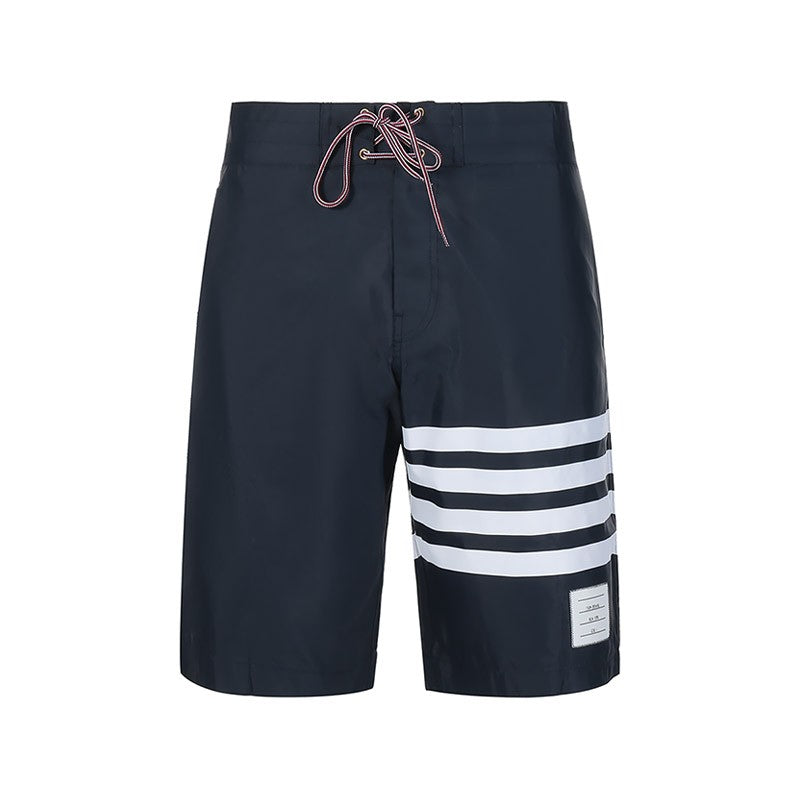 Thom Browne Style Four-Bar Sweatpants