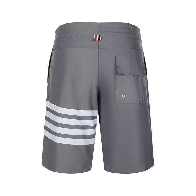 Thom Browne Style Four-Bar Sweatpants