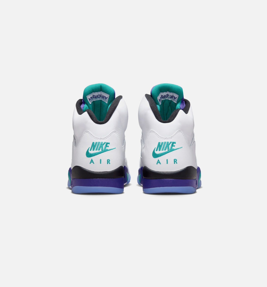 Air Jordan 5 Retro Grape Men's Lifestyle Shoes - White/New Emerald/Grape Ice/Black