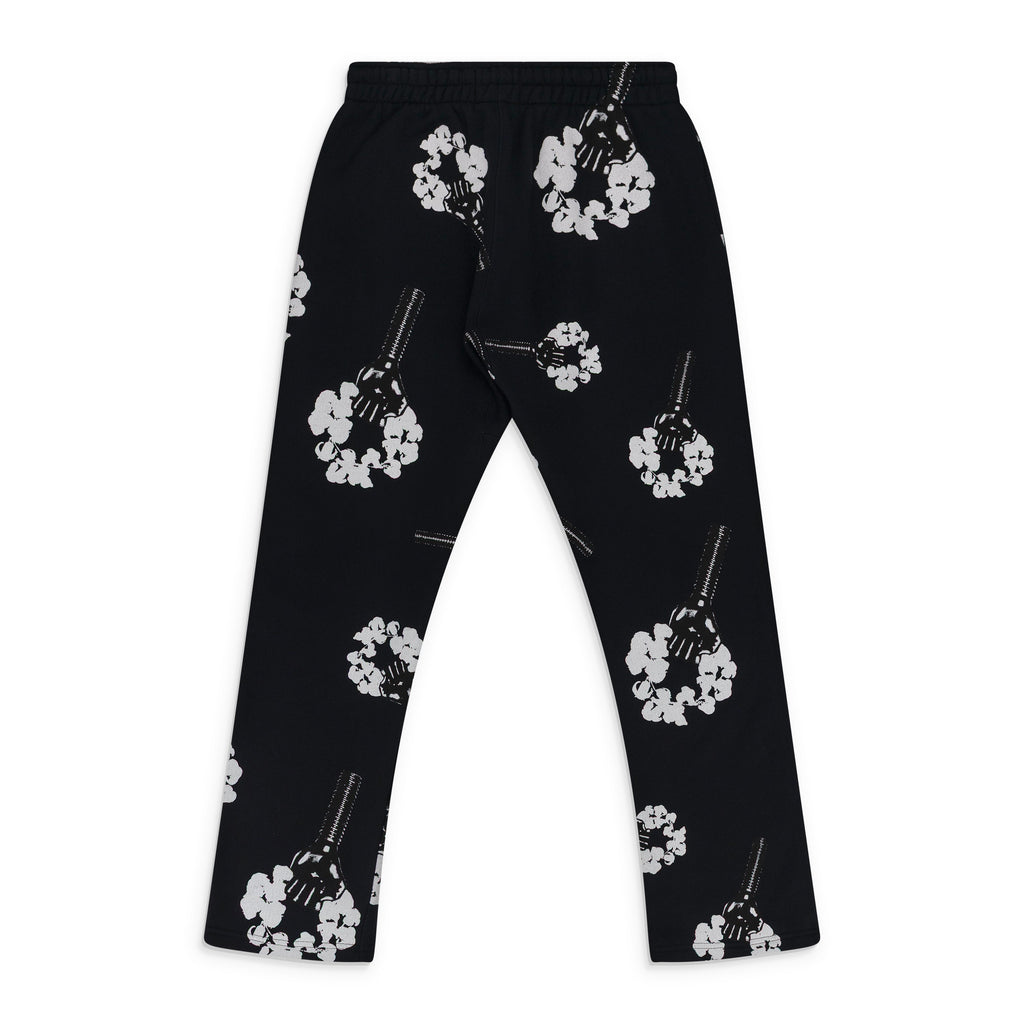 Black Hardies Fist Rhinestone Wreath Sweatpants