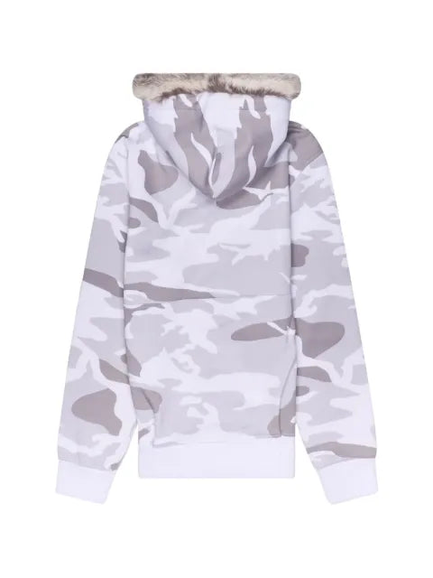 PROTOTYPES camouflage-print fur-trimmed hoodie