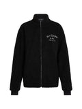 Karl Lagerfeld embroidered fleece jacket