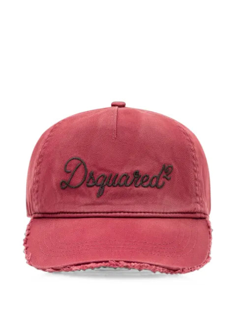 DSQUARED2 logo-embroidered distressed baseball cap