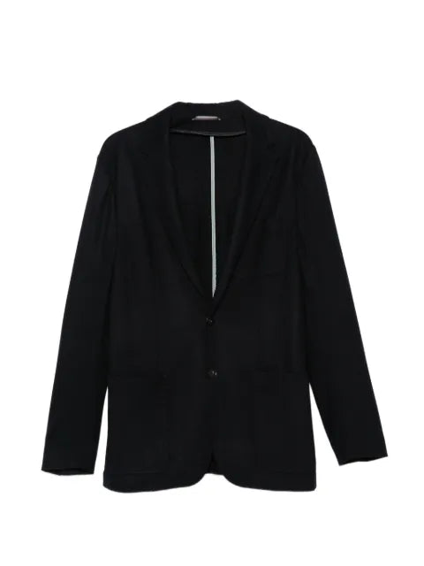 Canali notched-lapel patch-pocket blazer