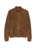 Salvatore Santoro ribbed-trim suede jacket