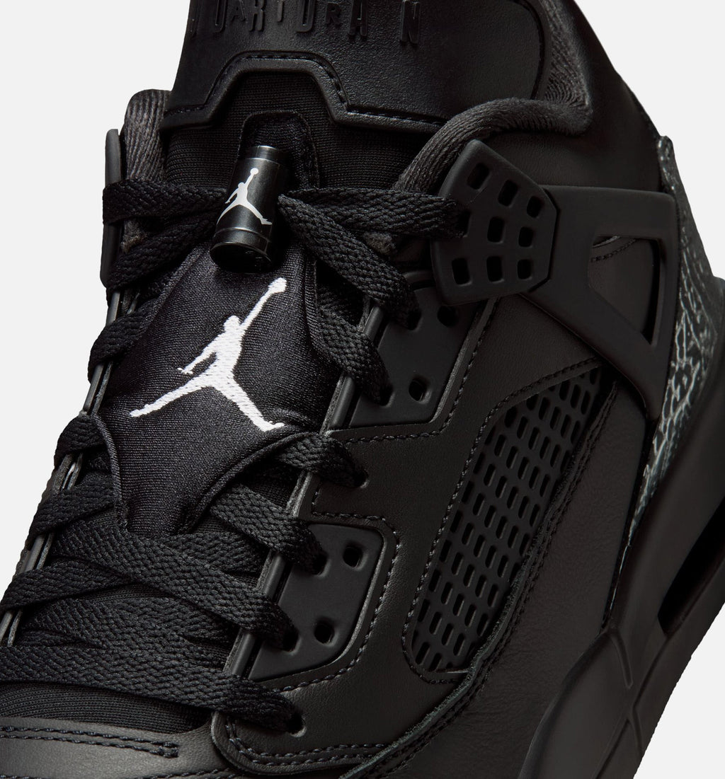 Spizike Low – Men's Basketball Shoe in Black/Black/Metallic Silver
