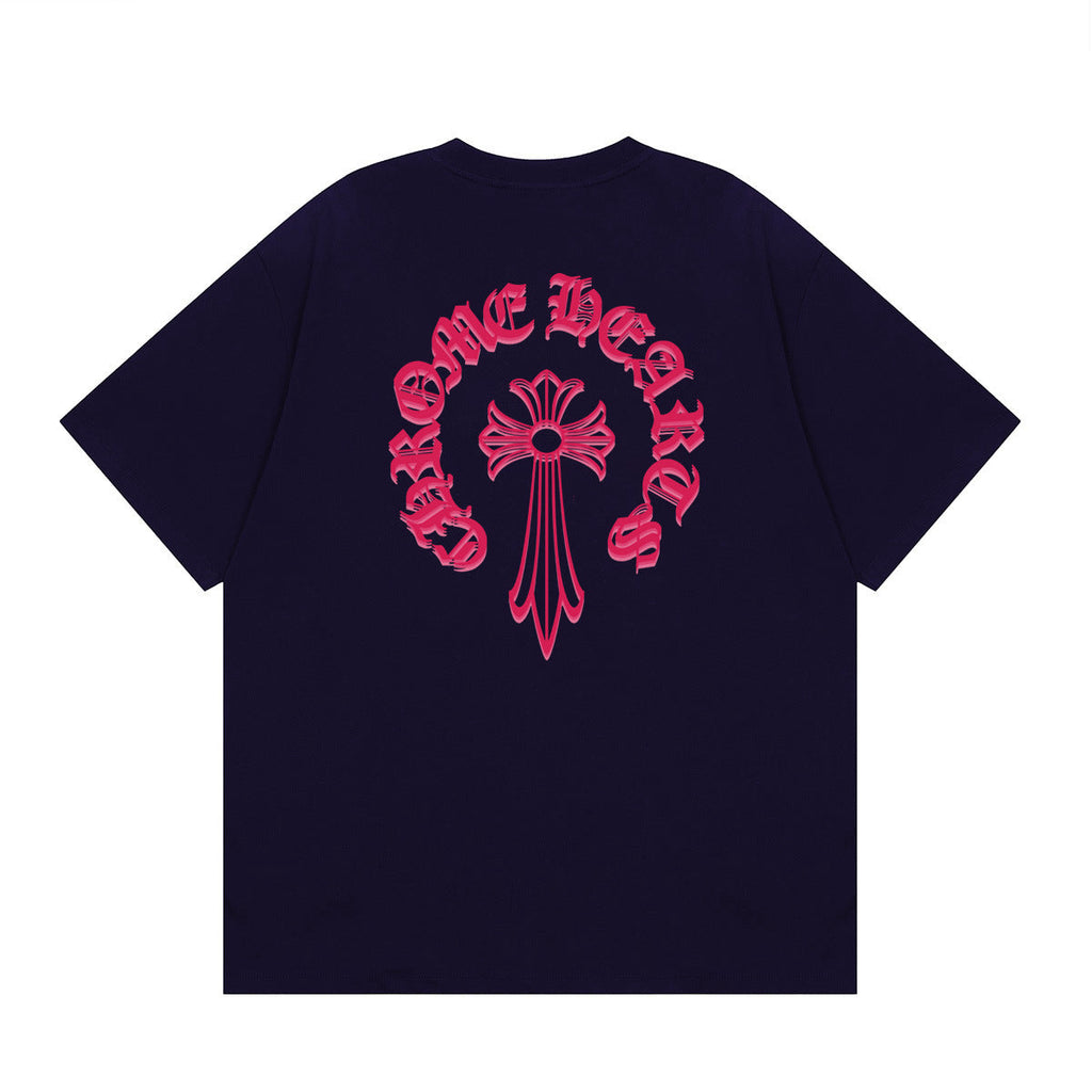 Chrome Hearts Multi‑Cross Horseshoe Graphic Oversized Tee Streetwear