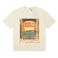 Rhude Hotel Di Rhude Monaco Window View Vintage Cream Oversized T‑Shirt