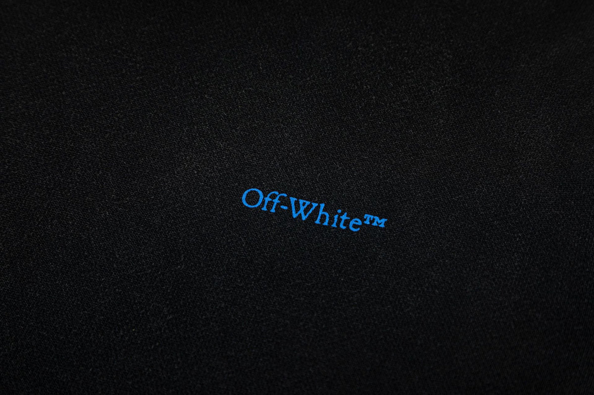 Off-White Pocket Portrait Letter Print Pullover Hoodie Unisex