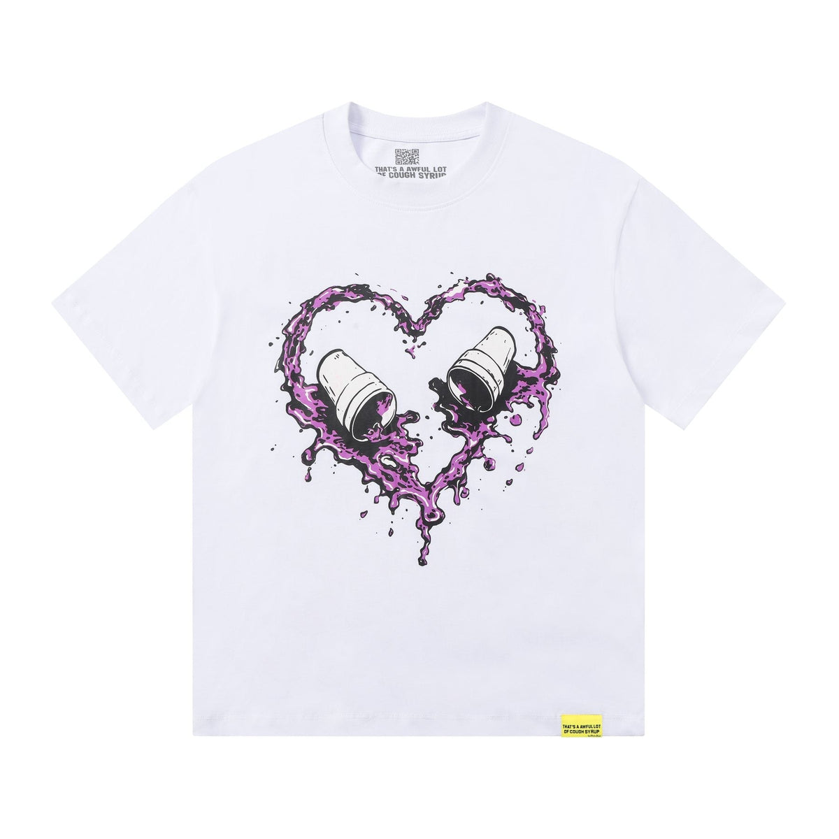 THAT'S A AWFUL LOT OF COUGH SYRUP Purple Front and Back Graphic T-Shirt