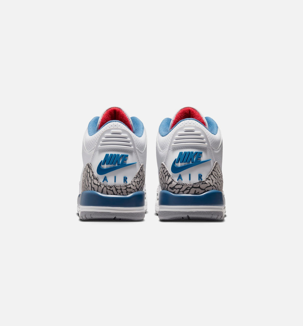 Air Jordan 3 Retro OG True Blue Grade School Sneakers - White/Fire Red/True Blue
