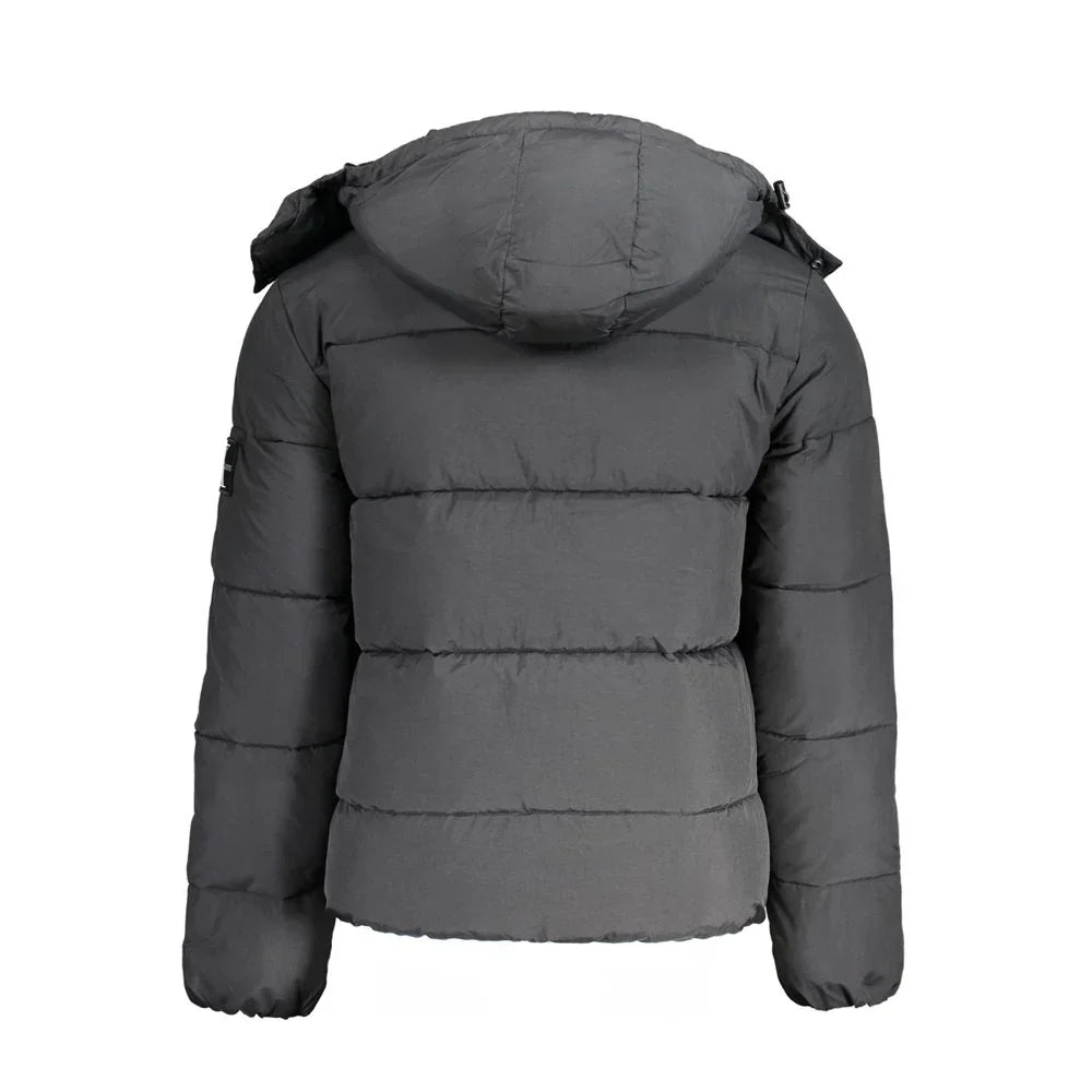 Calvin Klein Recycled Nylon Logo Puffer Jacket — Black