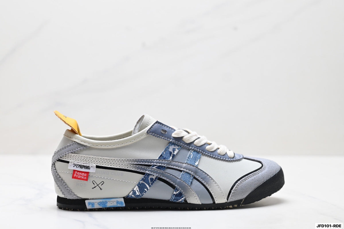 Onitsuka Tiger Retro Low Top Gray Blue Orange Unisex Shoes Style 26