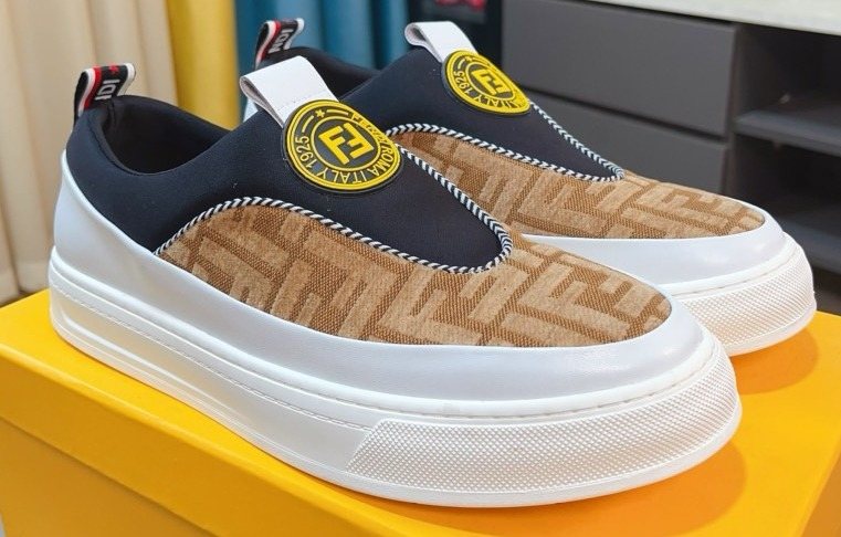 Fendi Patterned Slip-On Sneakers