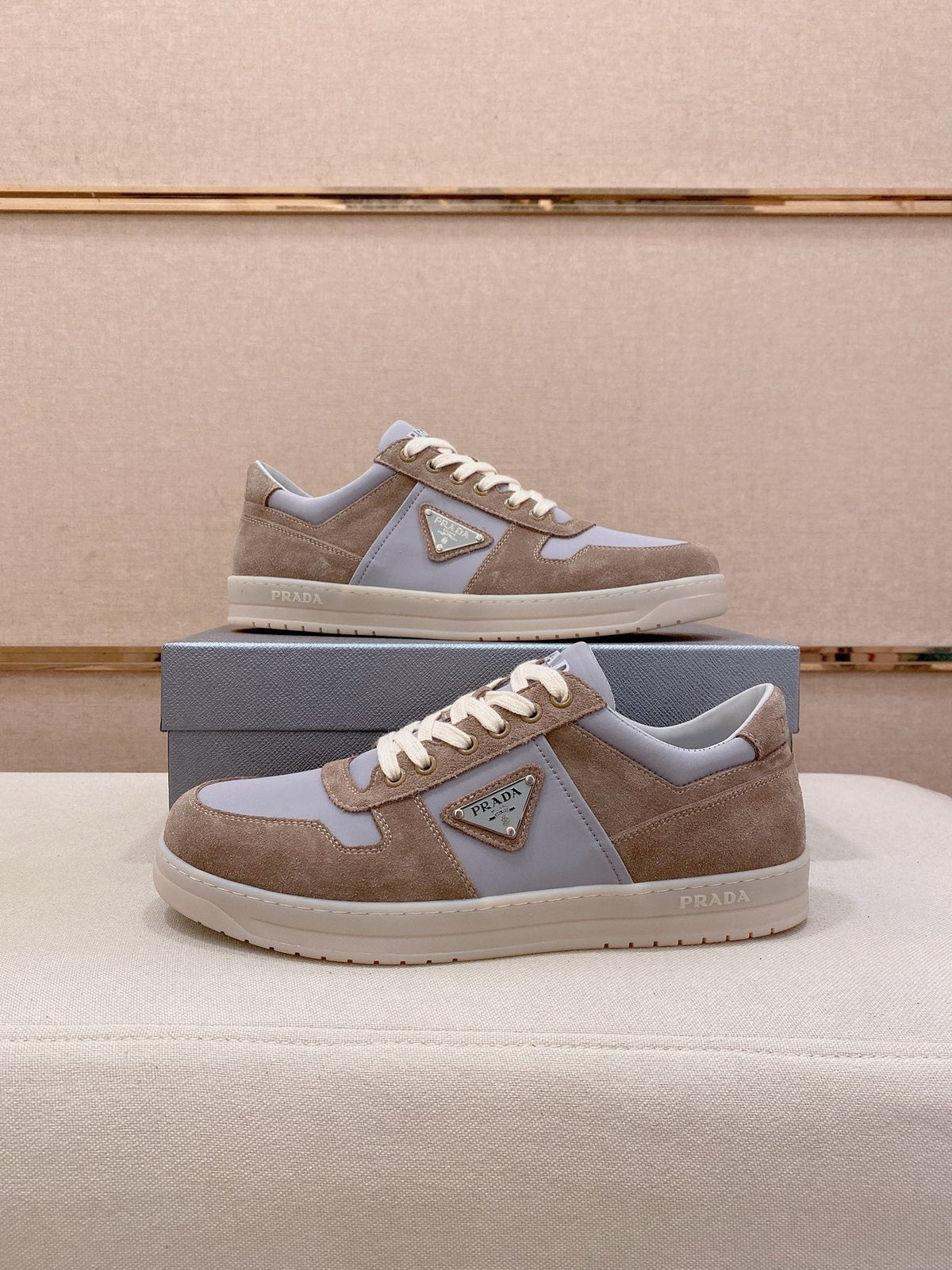 Prada Men's Panel Low-Top Sneakers - Leather Lining