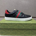 Gucci Green-Red Stripe Low-Top Sneakers