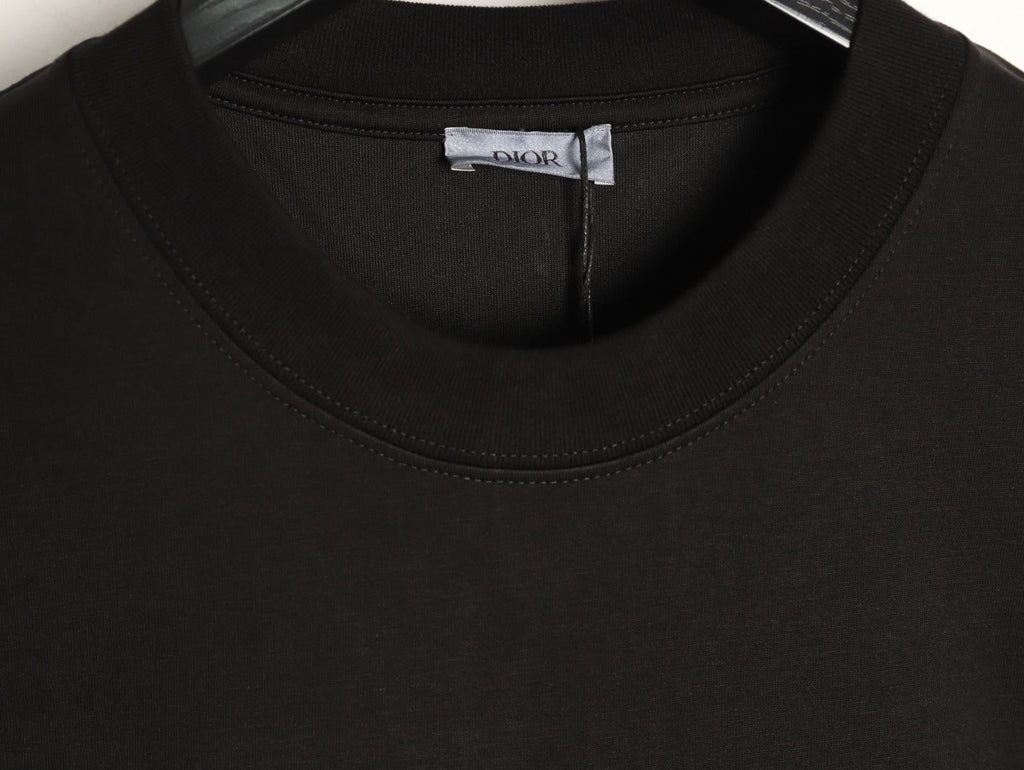 Dior Script Lettering Graphic T-Shirt - Black